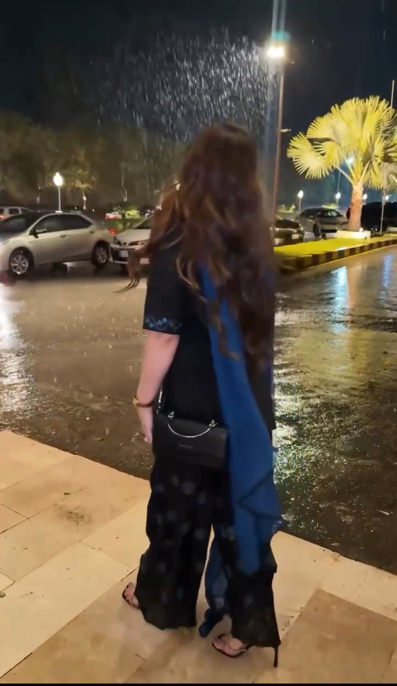 Classic black blue duppta suit