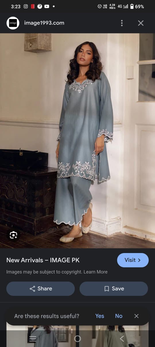 Grey Embroidered Co-ord Set