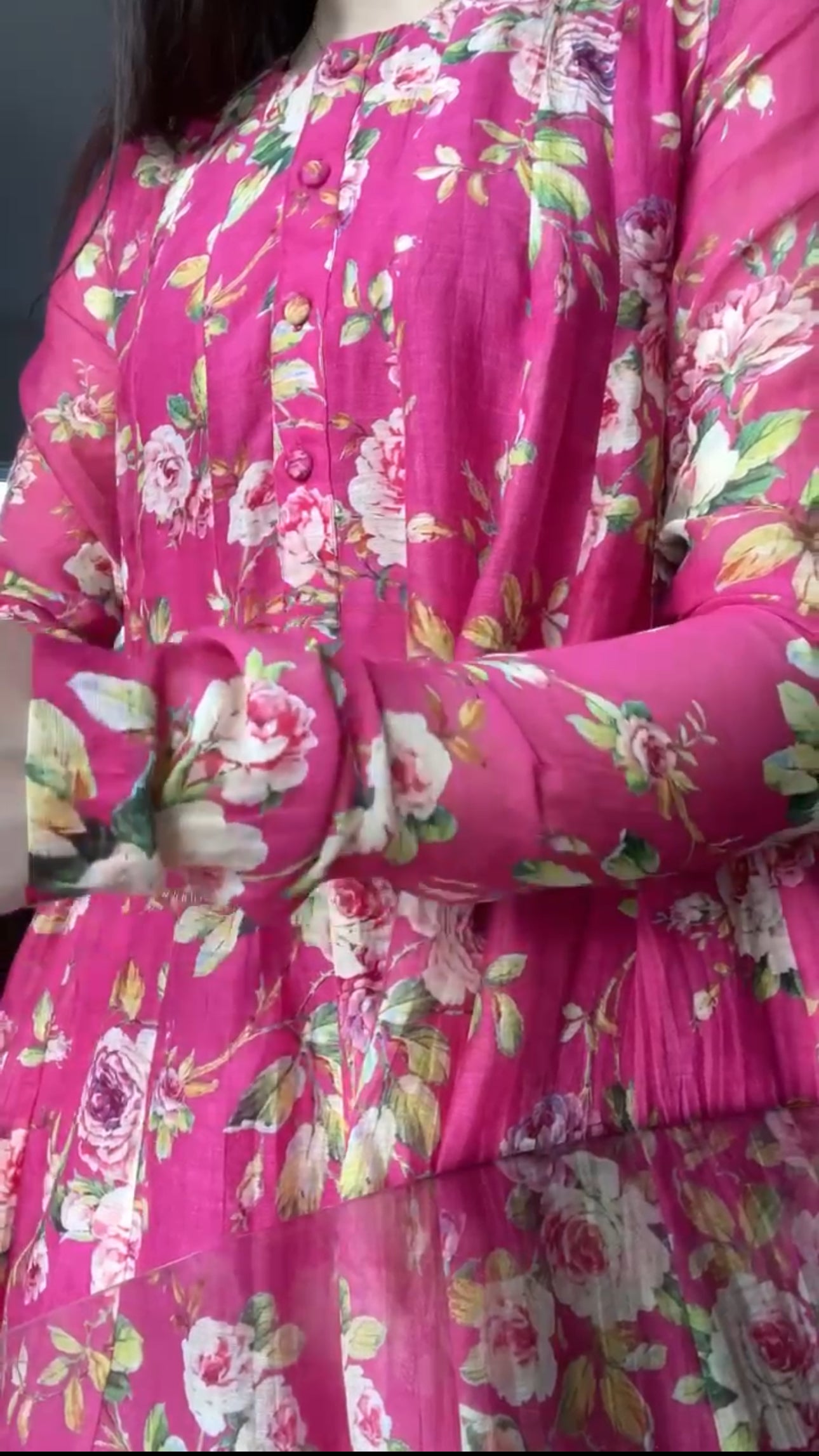 Floral anarkali suit