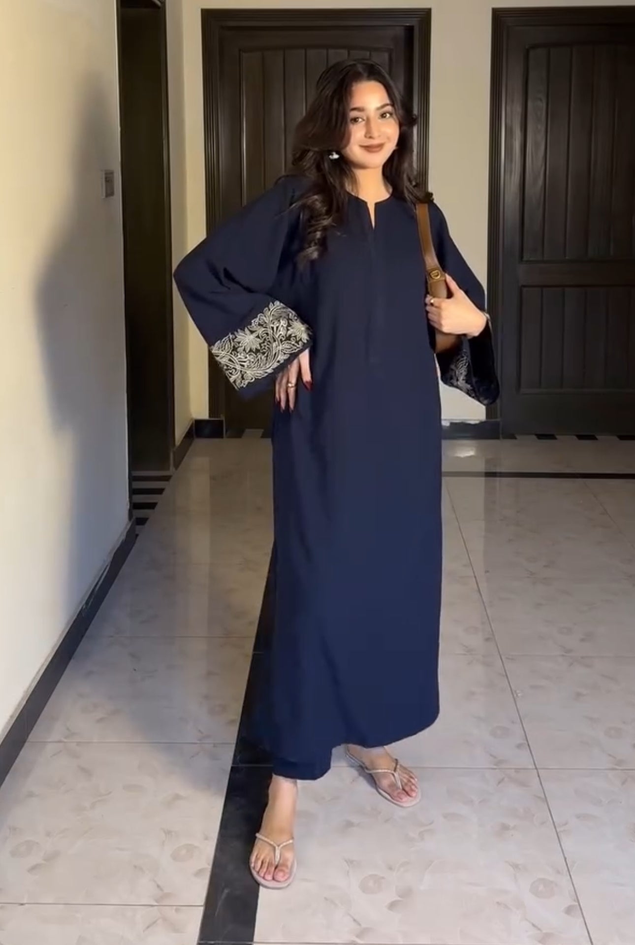 Blue Over Size kurti set