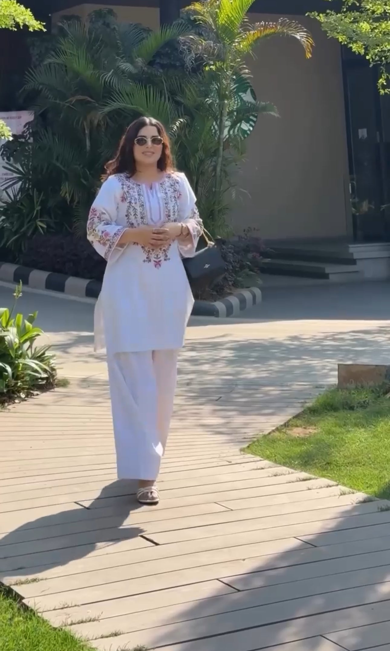 Full White Embroidery Co-ord Set