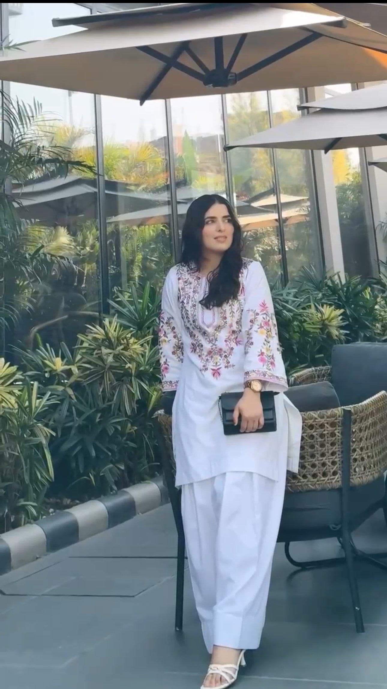 Full White Embroidery Co-ord Set