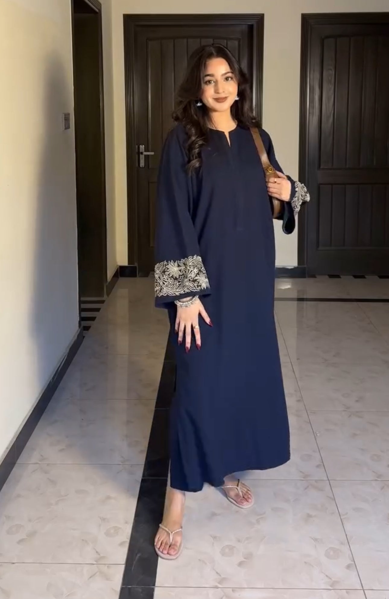 Blue Over Size kurti set