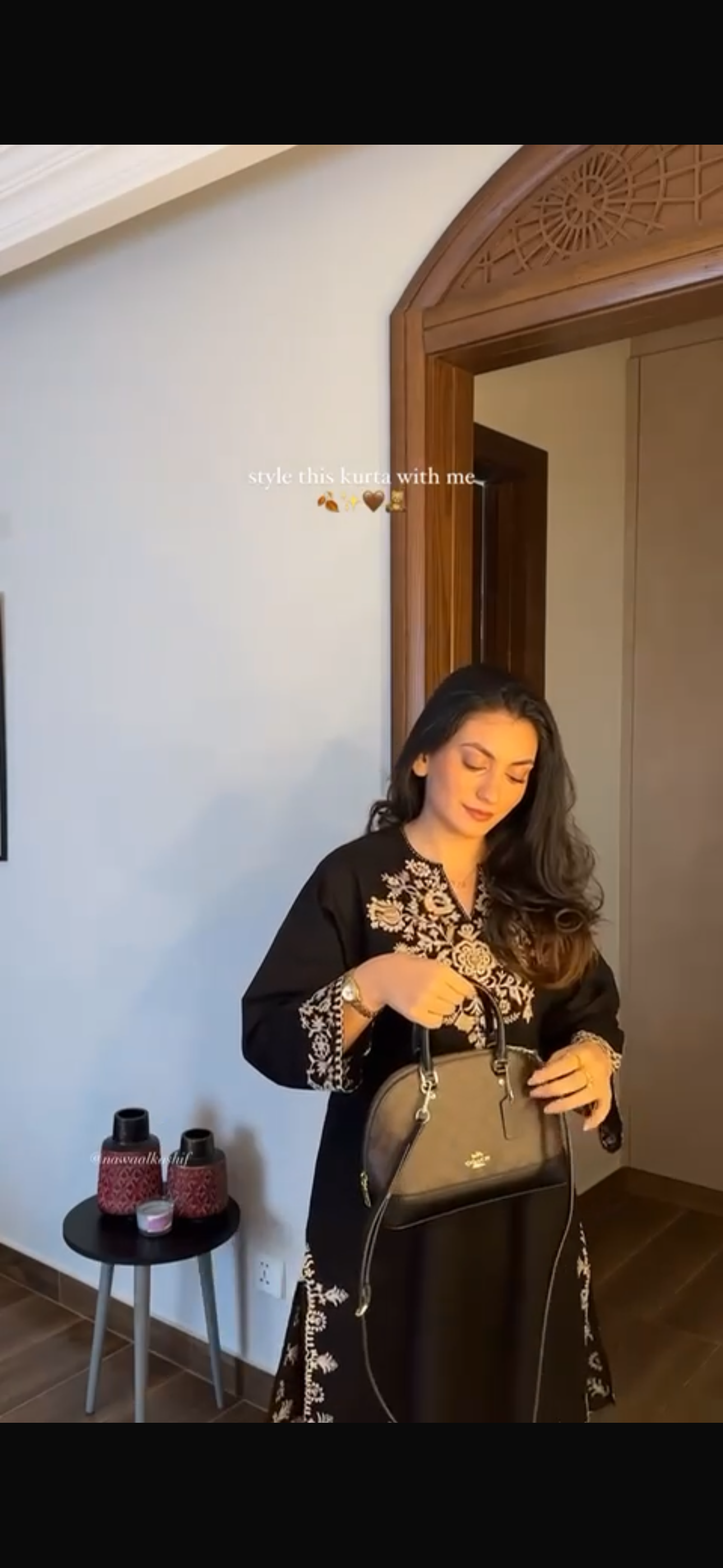 Pure Cotton Embroidery Black Co-ord Set