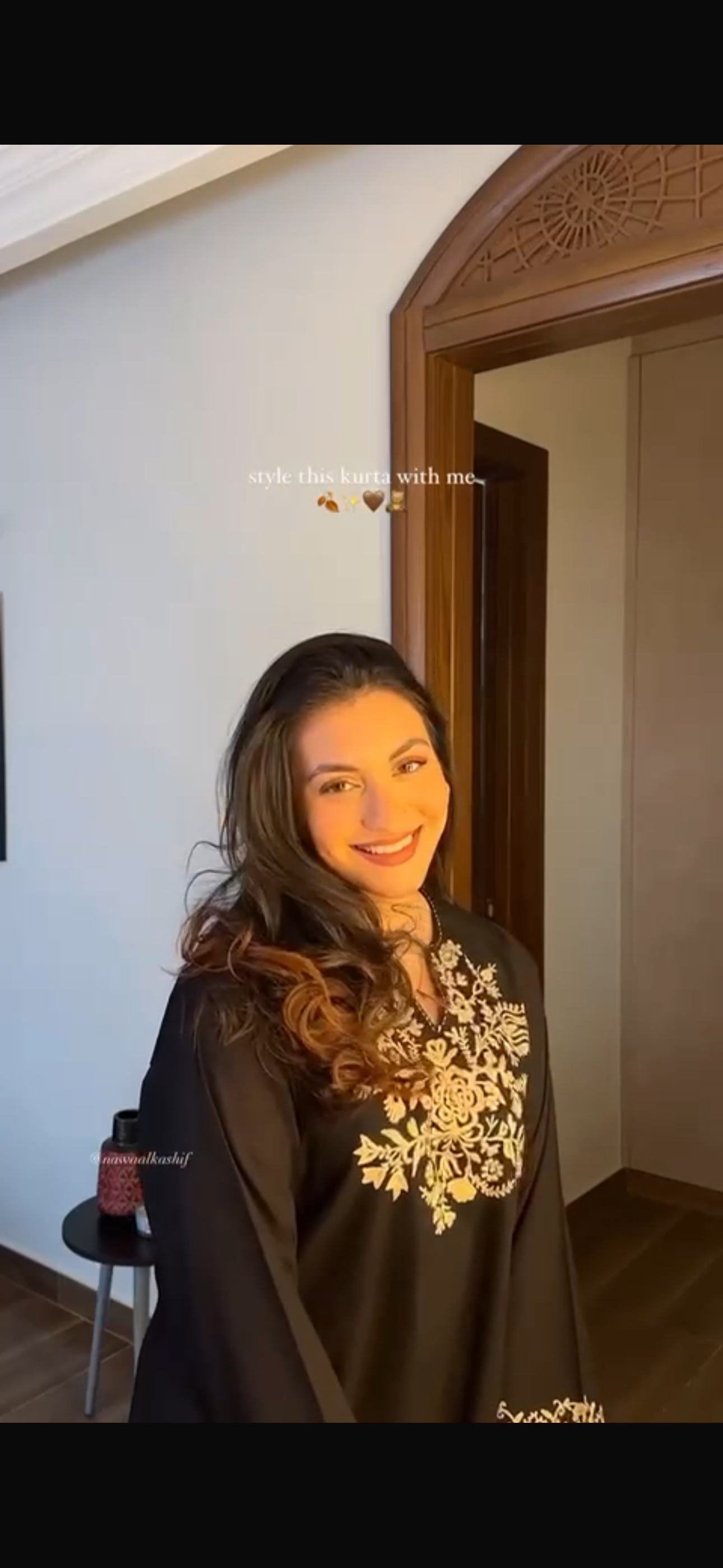 Pure Cotton Embroidery Black Co-ord Set