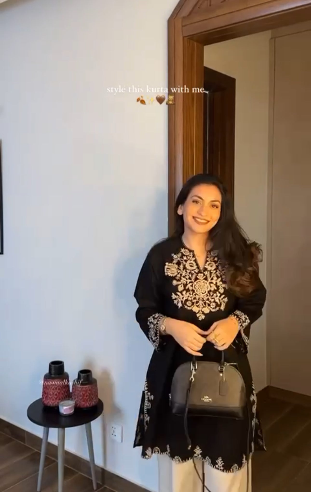 Pure Cotton Embroidery Black Co-ord Set